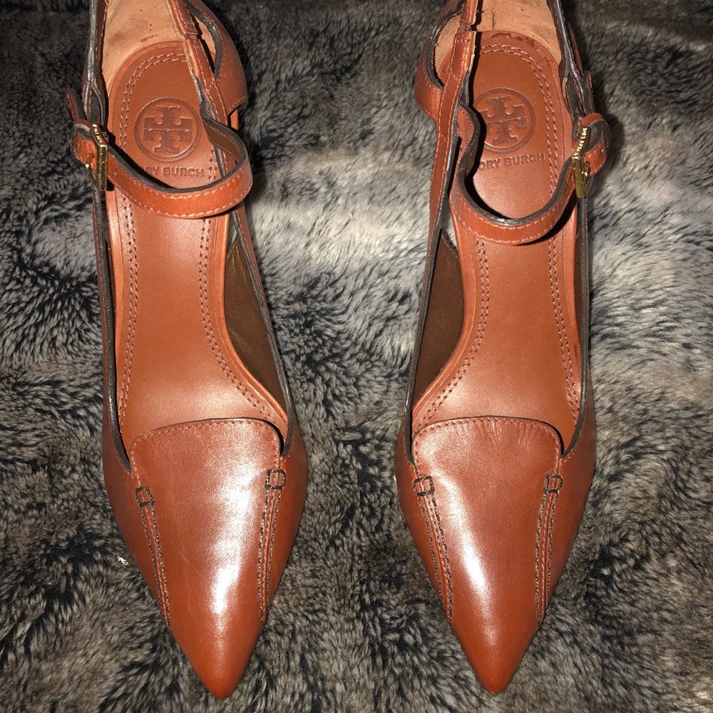 BRAND NEW ❗️TORY BURCH Brown Leather Heels